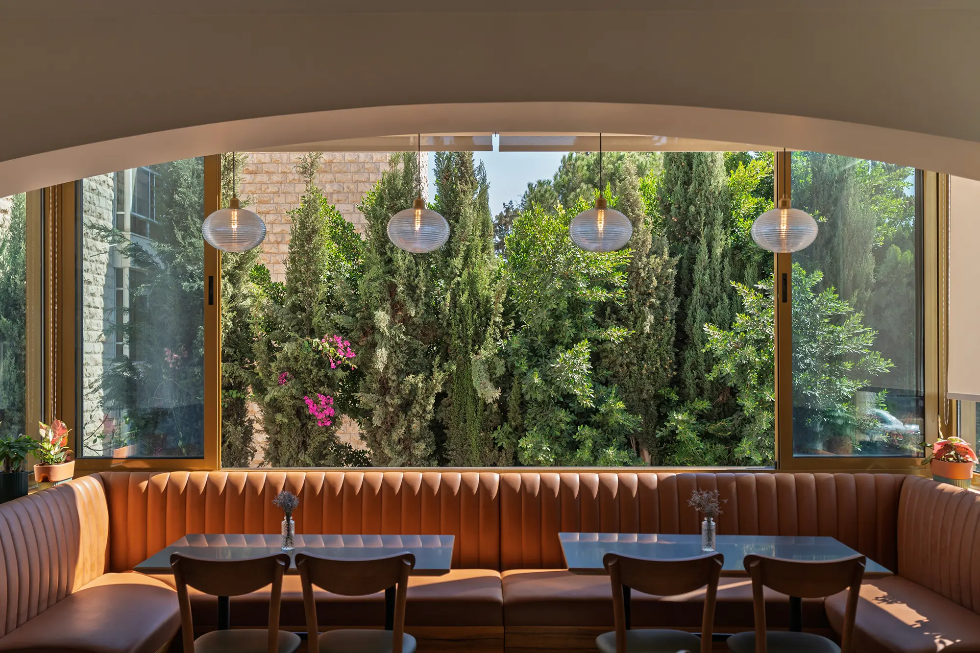 Inside Bahi Café in Amman